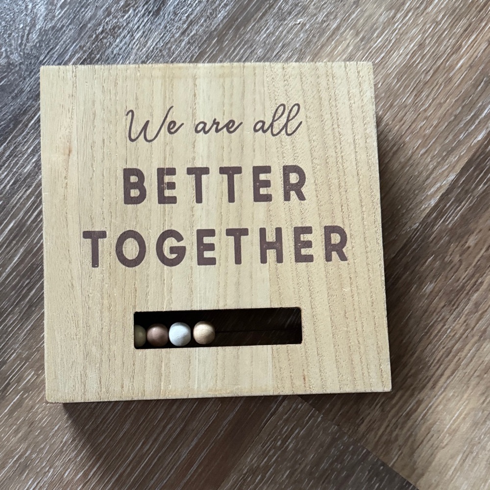 Wooden Quote Block with Beads